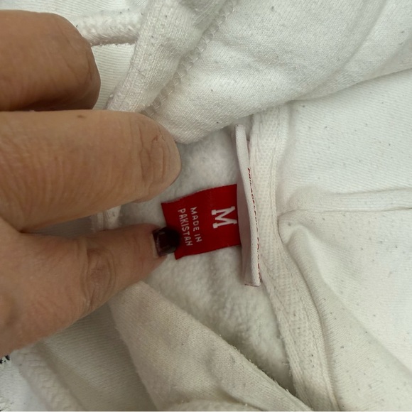 T247- Mitchell & Ness Raptors Hoodie - White and Red - Picture 7 of 10